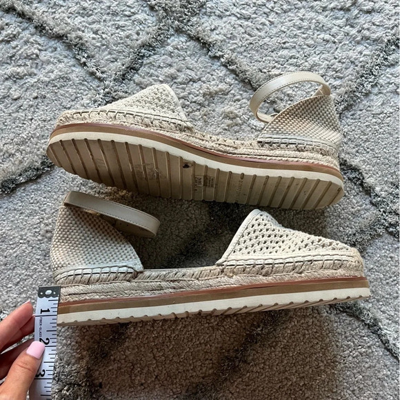 Vince Camuto Binettie Platform Espadrille cream ankle strap 10 - Picture 4 of 10